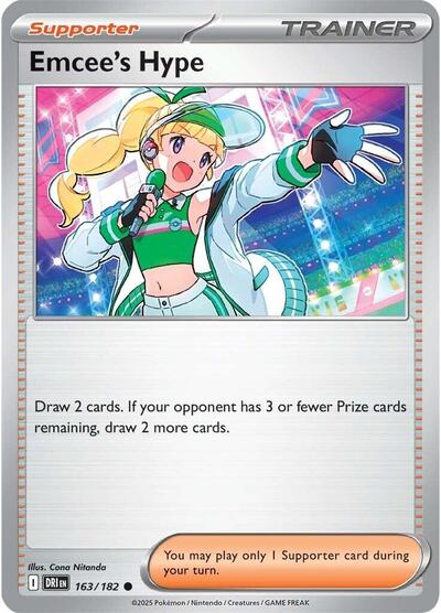 Emcee's Hype - 163 (SV10: Destined Rivals) Light Play
