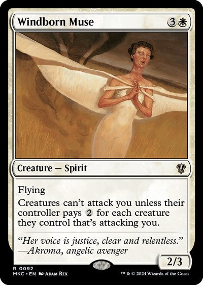 Windborn Muse (Commander: Murders at Karlov Manor) Light Play