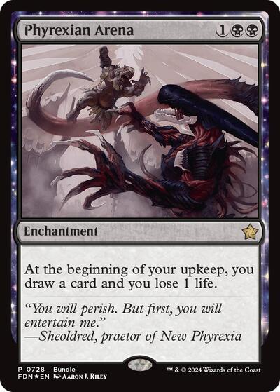 Phyrexian Arena (FDN Bundle) (Promos: Unique and Miscellaneous) Light Play Foil