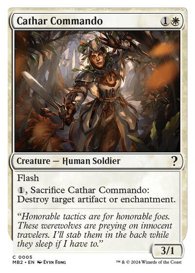 Cathar Commando (White Border) (Mystery Booster 2) Light Play