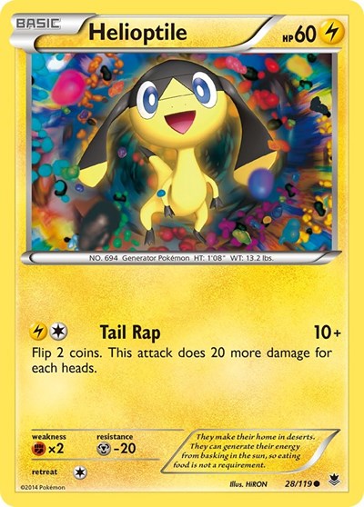 Helioptile (28) (XY - Phantom Forces) Light Play