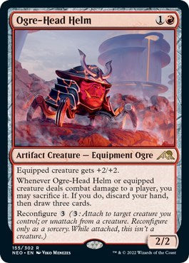 Ogre-Head Helm (Kamigawa: Neon Dynasty) Light Play