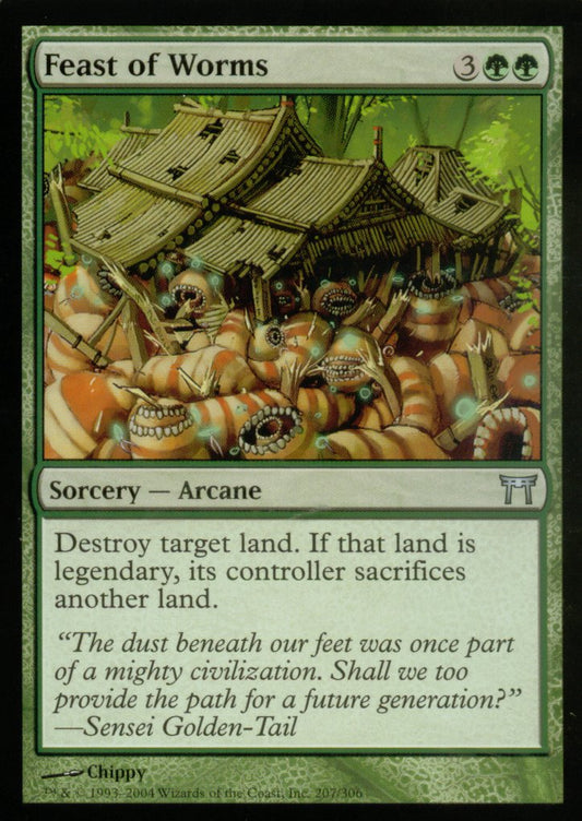 Feast of Worms (Champions of Kamigawa) Light Play