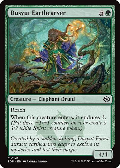 Dusyut Earthcarver (Tarkir: Dragonstorm) Light Play Foil