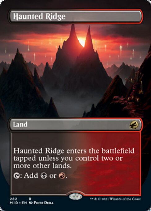 Haunted Ridge (Borderless) (Innistrad: Midnight Hunt) Light Play