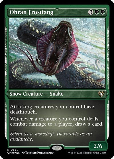 Ohran Frostfang (Foil Etched) (Commander Masters) Light Play Foil