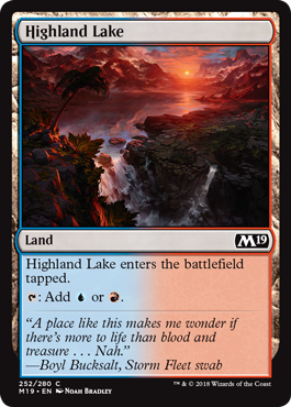 Highland Lake (Magic 2019 Core Set) Light Play