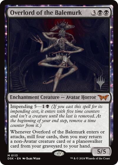 Overlord of the Balemurk (Promo Pack: Duskmourn: House of Horror) Near Mint Foil