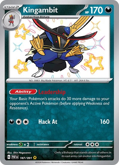Kingambit (SV: Paldean Fates) Light Play Holofoil