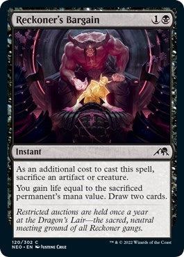 Reckoner's Bargain (Kamigawa: Neon Dynasty) Light Play