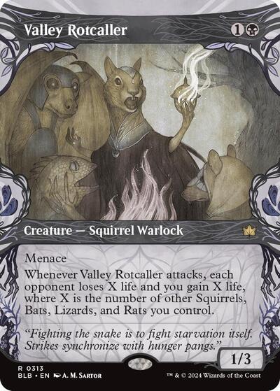 Valley Rotcaller (Showcase) (Bloomburrow) Light Play Foil