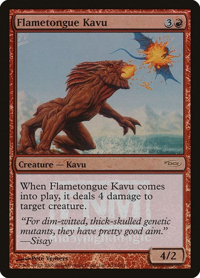 Flametongue Kavu (Promos: FNM) Light Play Foil