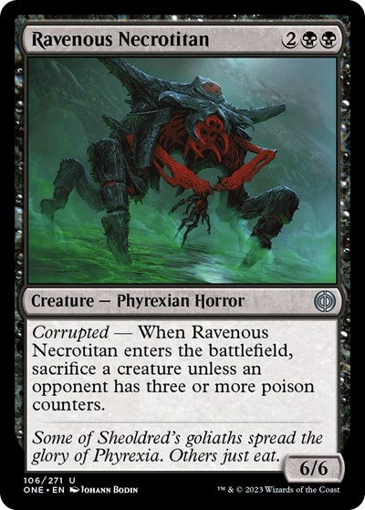 Ravenous Necrotitan (Phyrexia: All Will Be One) Light Play