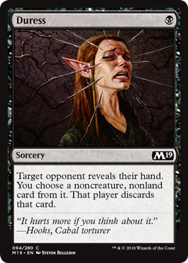 Duress (Magic 2019 Core Set) Light Play