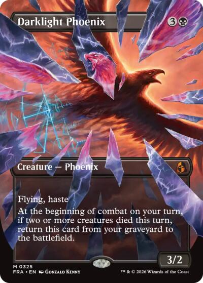 Darklight Phoenix (Borderless) (0325) (Reality Fracture) Light Play