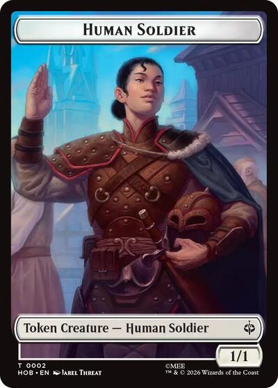 Human Soldier / Goblin Army (0004) Double-Sided Token (The Hobbit) Light Play Foil