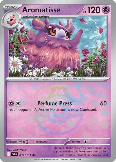 Aromatisse (Master Ball Pattern) (SV: Prismatic Evolutions) Light Play Holofoil