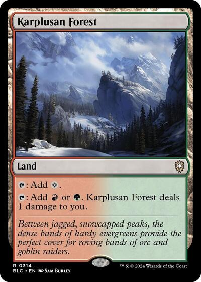 Karplusan Forest (Commander: Bloomburrow) Light Play