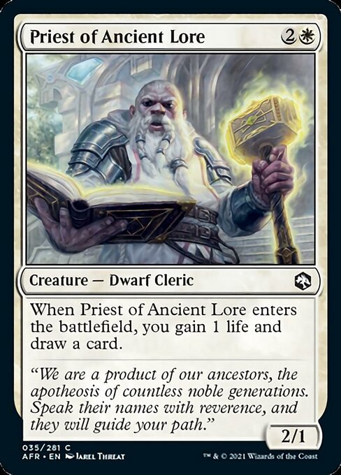 Priest of Ancient Lore (Adventures in the Forgotten Realms) Light Play Foil