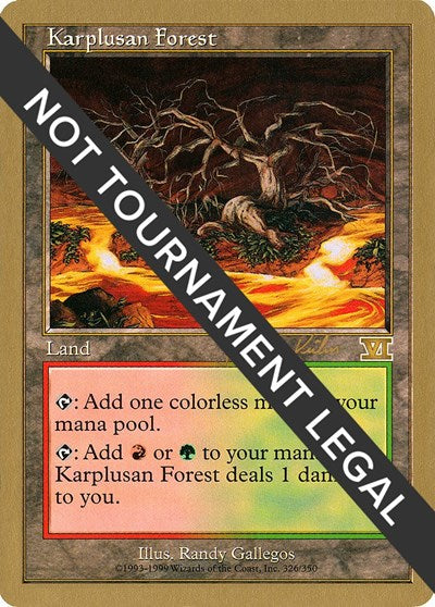 Karplusan Forest - 2000 Janosch Kuhn (6ED) (World Championship Decks) Medium Play