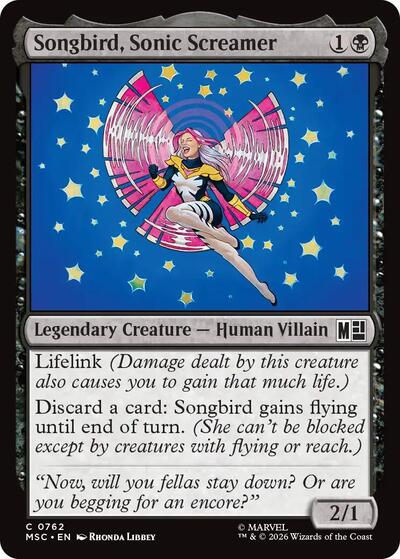 Songbird, Sonic Screamer (Commander: Marvel Super Heroes) Light Play
