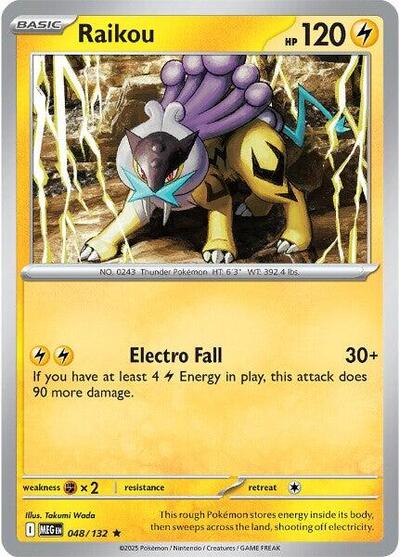 Raikou (ME01: Mega Evolution) Light Play Reverse Holofoil