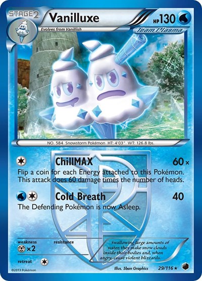 Vanilluxe (Team Plasma) (Plasma Freeze) Damaged / Poor