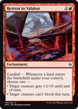 Retreat to Valakut (Battle for Zendikar) Light Play Foil
