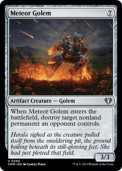 Meteor Golem (Commander Masters) Light Play