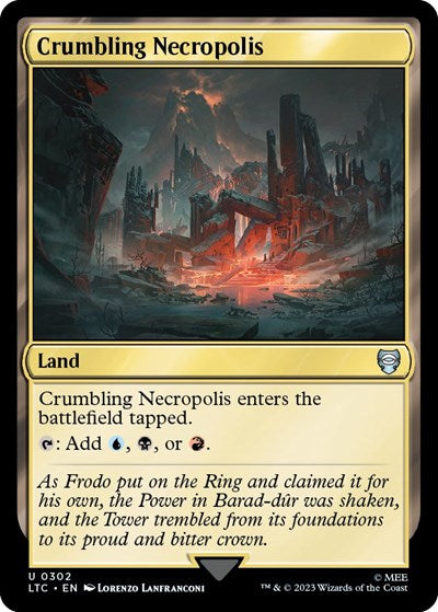 Crumbling Necropolis (Commander: The Lord of the Rings: Tales of Middle-earth) Light Play