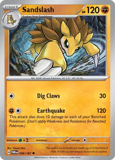 Sandslash (SV06: Twilight Masquerade) Light Play