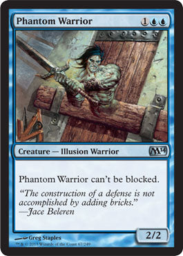 Phantom Warrior (Magic 2014 Core Set) Light Play