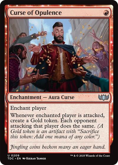 Curse of Opulence (Commander: Tarkir: Dragonstorm) Light Play