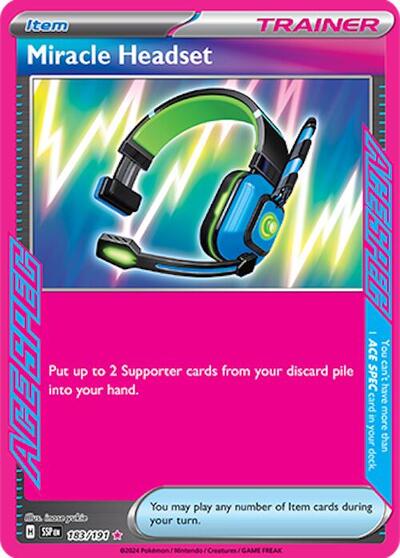 Miracle Headset (SV08: Surging Sparks) Light Play Holofoil