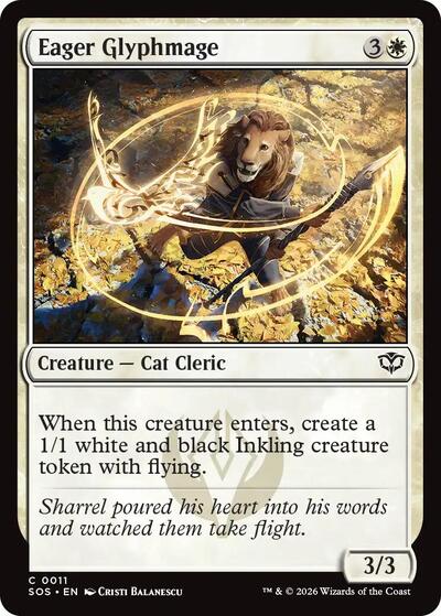 Eager Glyphmage (Secrets of Strixhaven) Light Play