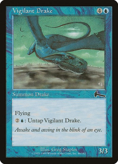 Vigilant Drake (Urza's Legacy) Light Play