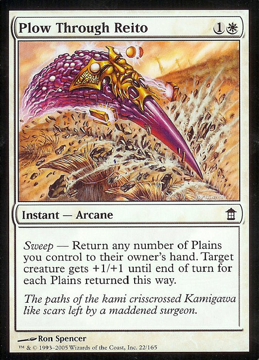 Plow Through Reito (Saviors of Kamigawa) Light Play
