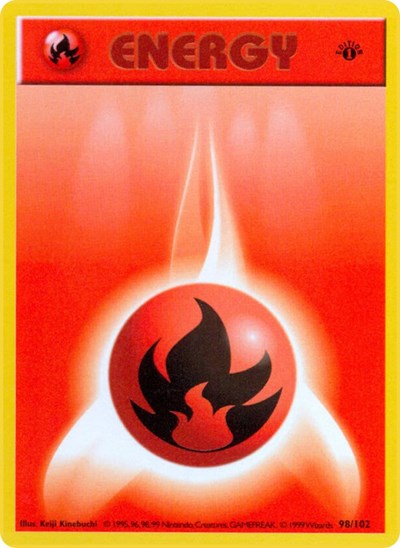 Fire Energy (Base Set (Shadowless)) Light Play 1st Edition