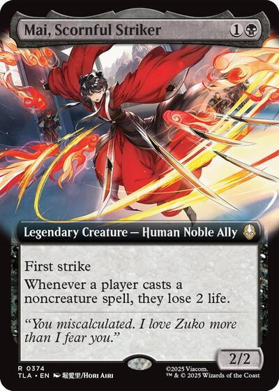 Mai, Scornful Striker (Extended Art) (Avatar: The Last Airbender) Near Mint Foil