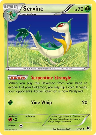 Servine (XY - Fates Collide) Damaged / Poor