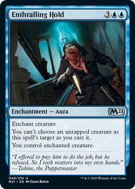 Enthralling Hold (Magic 2021 Core Set) Light Play