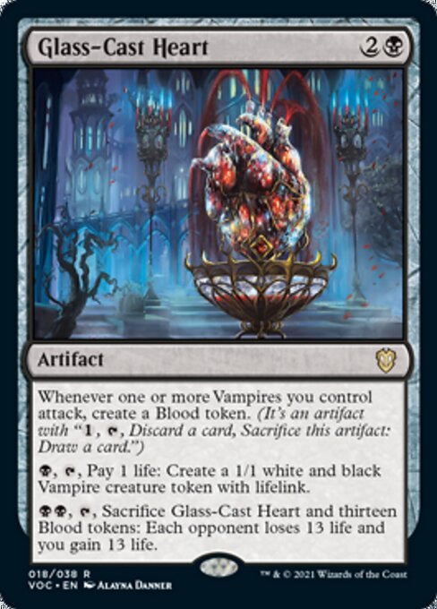Glass-Cast Heart (Commander 2021 Crimson Vow) Light Play