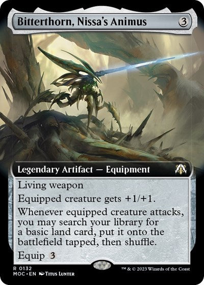 Bitterthorn, Nissa's Animus (Extended Art) (Commander: March of the Machine) Light Play