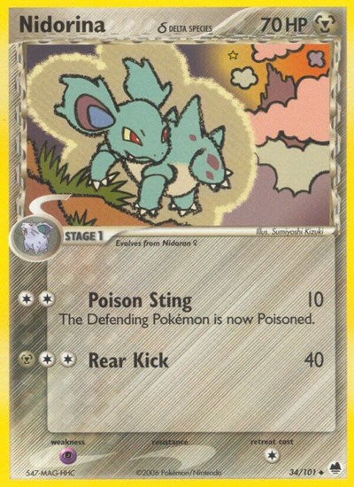 Nidorina (Delta Species) (Dragon Frontiers) Damaged / Poor