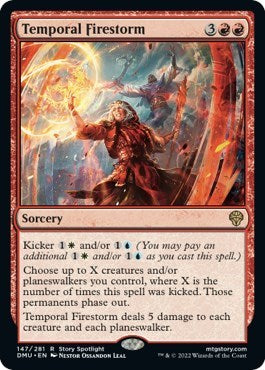 Temporal Firestorm (Dominaria United) Light Play Foil