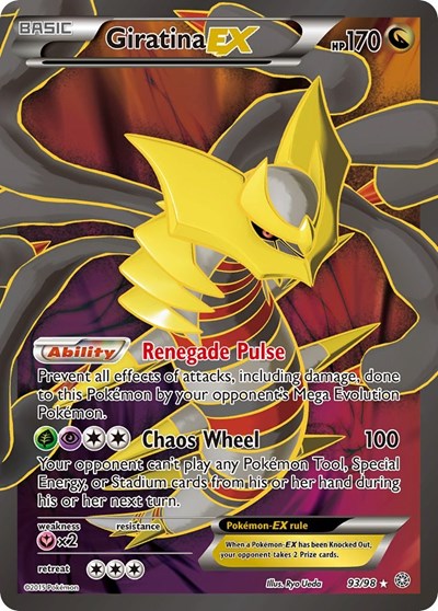 Giratina EX (93 Full Art) (XY - Ancient Origins) Light Play Holofoil