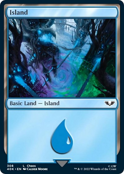 Island (308) (Universes Beyond: Warhammer 40K) Light Play