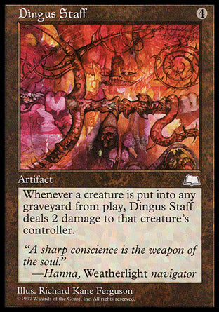 Dingus Staff (Weatherlight) Heavy Play