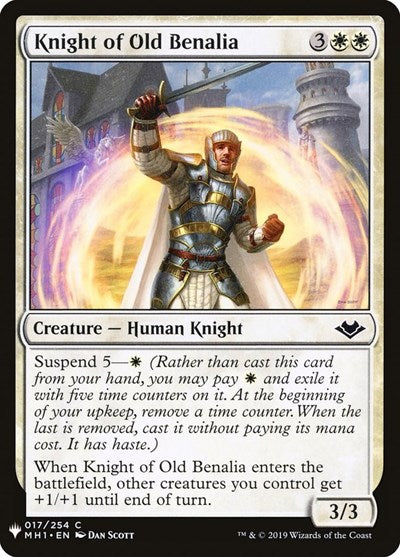 Knight of Old Benalia (Mystery Booster) Light Play