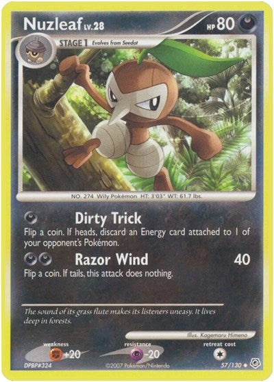 Nuzleaf (Diamond and Pearl) Medium Play